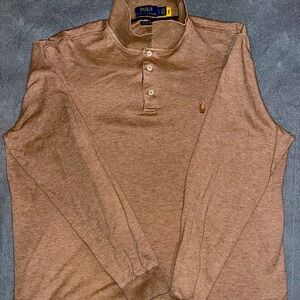 Polo Ralph Lauren Men's Long Sleeve Tan Shirt